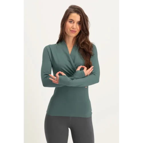 Urban Goddess Ishtar Longsleeve Duurzame Yoga Top - Forest