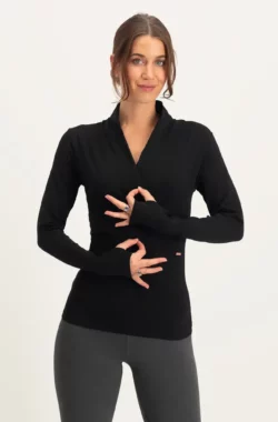 Urban Goddess Ishtar Longsleeve Duurzame Yoga Top – Onyx Black