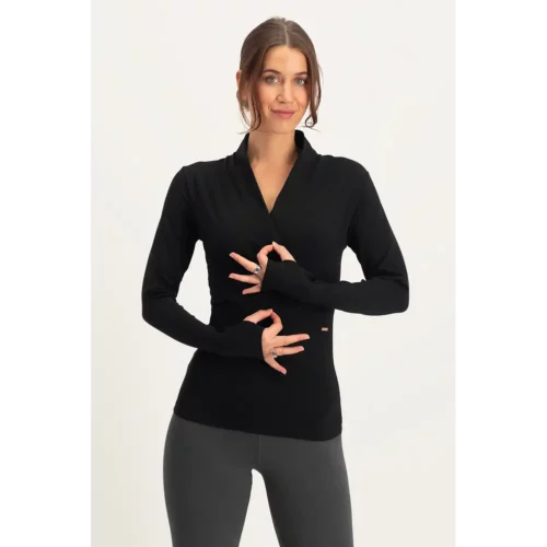 Urban Goddess Ishtar Longsleeve Duurzame Yoga Top - Onyx Black