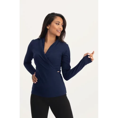 Urban Goddess Ishtar Longsleeve Katoenen Yoga Top - Midnight