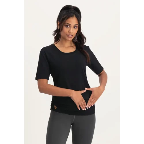 Urban Goddess Kami Bamboe Yoga Tee - Onyx Black