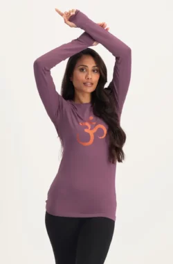 Urban Goddess Karuna OM Dry-Fit Yoga Longsleeve Shirt – Mauve