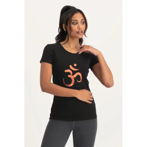 Urban Goddess Om Core Duurzaam Yoga Shirt - Onyx Black