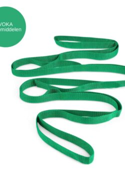 VOKA Multifunctionele Beenlifter – Beenheffer – 190 cm – Voetenheffer – Groen – Stretcher Achillespees, Kuit en Bovenbeen – Fysiotherapie Strekband – Blessurepreventie – Aantrekhulp -Been tilhulp- Stretch Band – Fysio stretch band – Yoga Band –