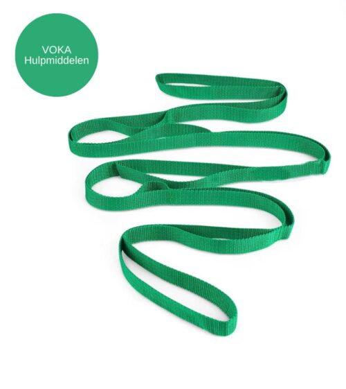 VOKA Beenlifter - Beenheffer - Voetenheffer - Groen - Stretcher Achillespees, Kuit en Bovenbeen - Fysiotherapie Strekband - Blessurepreventie - Been tilhulp- Stretch Band - Fysio stretch band - Yoga Band -