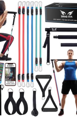 Verstelbare weerstandsband pilates-barkit voor thuis (253035 kg) – dames heren – Fitnessbandenset – Full Body Oefening Gym