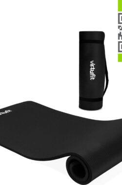 VirtuFit Fitnessmat – NBR Yogamat – Met Draagkoord – 180 x 60 x 1,5 cm – Incl. trainingsvideo