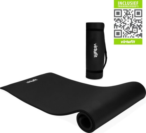 VirtuFit Fitnessmat - NBR Yogamat - Met Draagkoord - 180 x 60 x 1,5 cm - Incl. trainingsvideo