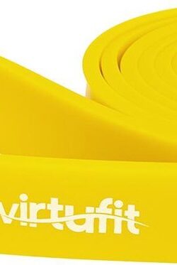 VirtuFit Resistance band – Weerstandsband Pro – Fitness Elastiek – Medium (24 mm) – Geel – Full Body Workout – CrossFit – Thuis Sporten – Yoga & Fitness