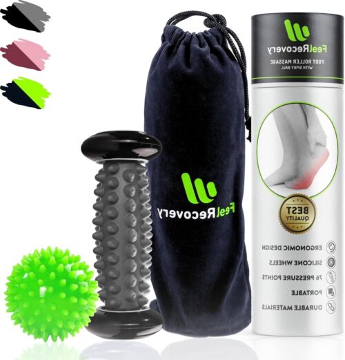 Voetmassage Roller voor Plantaire Fasciitis - Egelbal Massagebal voor Triggerpoints - Acupressuur Kit voor Voet Hiel Benen Rug Cellulitis & Pijnbestrijding