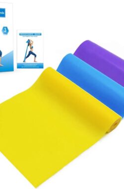 Weerstandsbanden set, [Set van 3] 1,5M huidvriendelijke oefeningsyoga-banden met 3 weerstandsniveaus,Workout-weerstandsbanden voor dames/heren,Ideaal voor krachttraining, Yoga, Pilates, Fitness