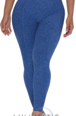 Workout Legging – Sportlegging Dames – Yoga Legging – High Waist Legging – Fitness Legging – Yoga Kleding Dames – Yoga Broek Dames – Sportkleding Dames – Sportbroek Dames – Dames Legging & Shapewear Dames – Active | Luminatic® | Blauw | M