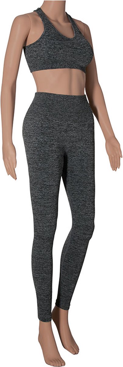 Xtreme - Sportset dames - Legging/Top - Antraciet - L - Sportlegging - Sport top