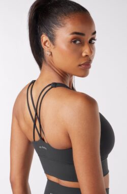 YO-GAYA – Cross Back Sport BH – Anthracite – Maat – L – Fitness – Sportkleding