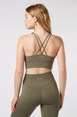 YO-GAYA – Cross Back Sport BH – Olive Green – Maat – L – Fitness – Sportkleding