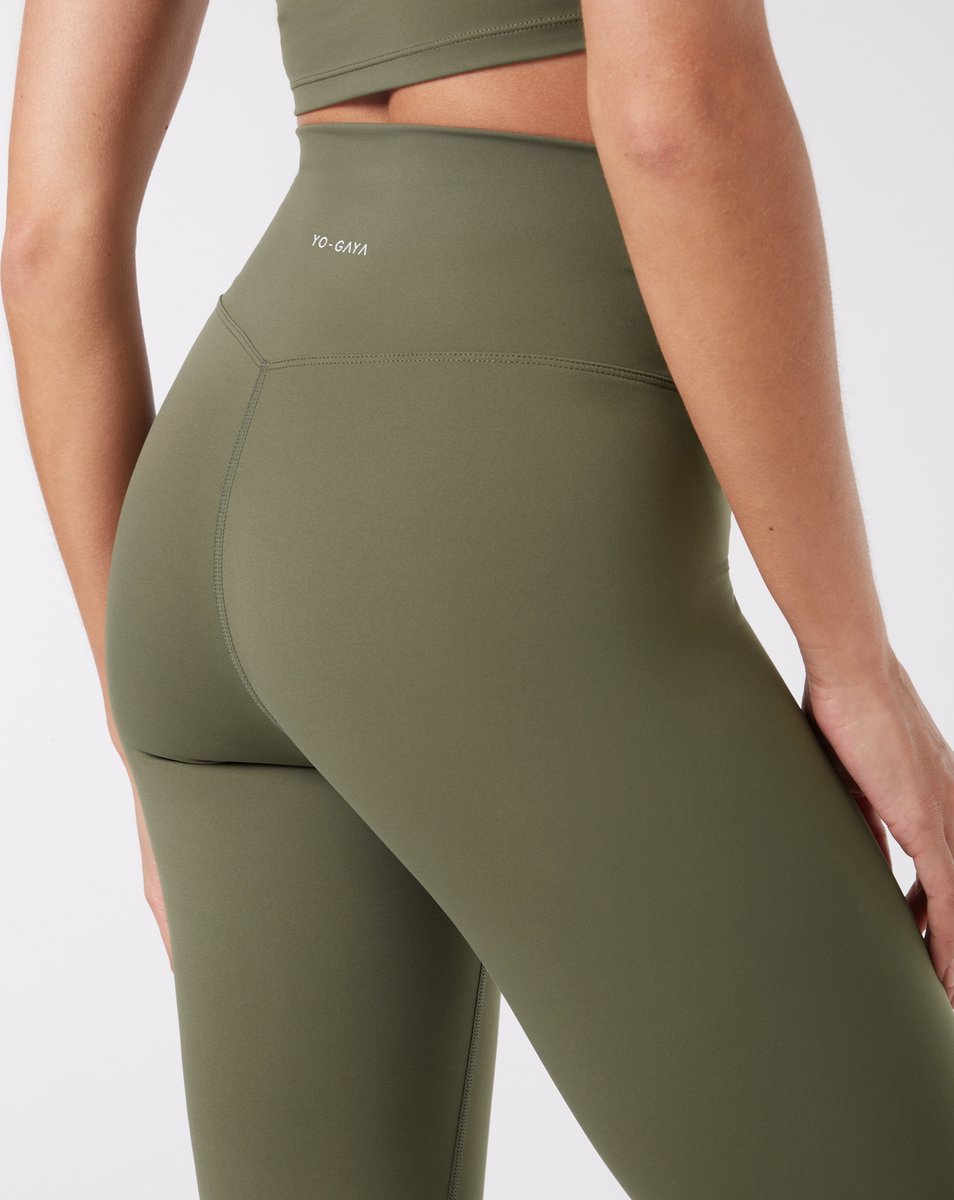 YO-GAYA - Legging - Olive Green - Maat - L - Fitness - Sportkleding