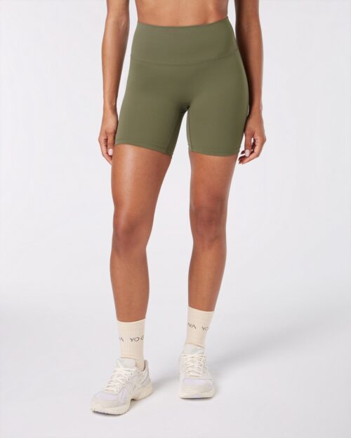 YO-GAYA - Ultra Shorts Legging - Olive Green - Maat - L - Fitness - Sportkleding