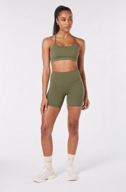 YO-GAYA – Ultra Shorts Legging – Olive Green – Maat – M – Fitness – Sportkleding