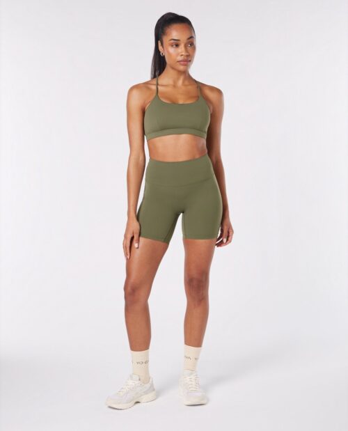 YO-GAYA - Ultra Shorts Legging - Olive Green - Maat - M - Fitness - Sportkleding