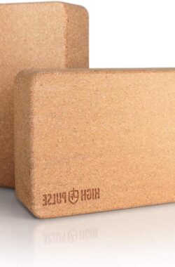 Yoga Block Set van 2 (Cork) – Hoogwaardige kurken yogablokken voor flexibiliteitstraining yoga block wood