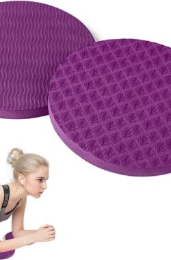 Yoga Bolster Kniebeschermers, Antislip Yogakussen, Kniebeschermers, Milieuvriendelijke Yoga Kniebeschermer voor minimaliseert en ondersteunt knie, polsen en ellebogen (17 x 17 x 1,5 cm), 2 stuks