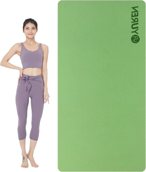 Yoga Mat Antislip 195×90cm 10mm Dik TPE Fitness Mat XL - Gymnastiekmat voor Fitness Cardio Pilates - Thuis Oefenmat