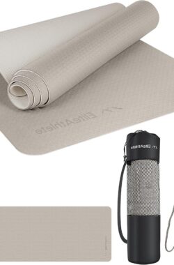 Yoga Mat Antislip voor Elite Atleten – Sportmat voor Fitness en Pilates – Turnmat 183 cm x 61 cm x 06 cm – Inclusief Draagriem en Tas