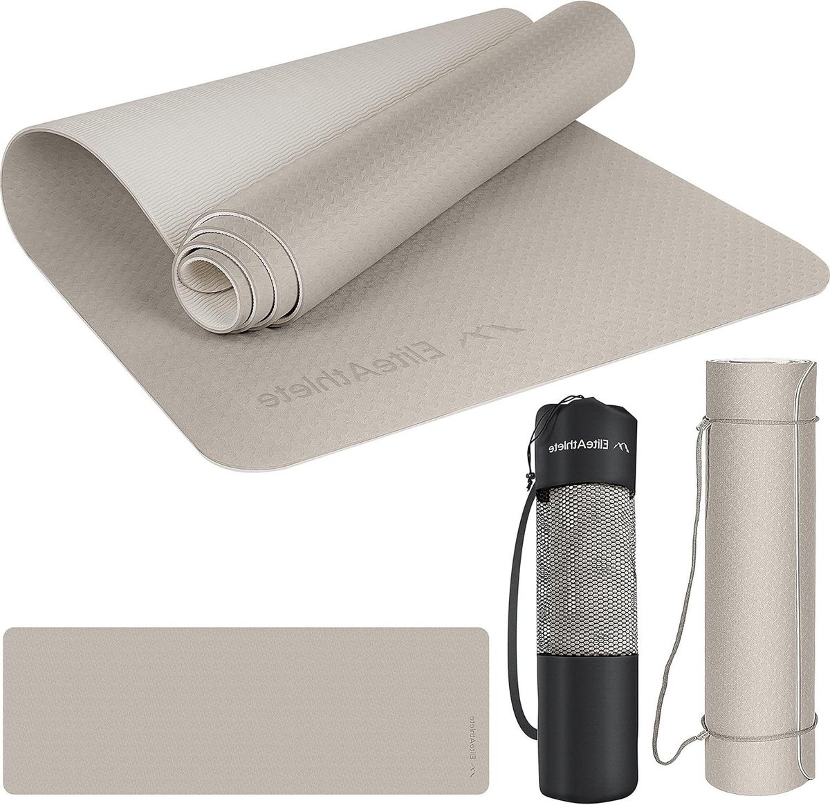 Yoga Mat Antislip voor Elite Atleten - Sportmat voor Fitness en Pilates - Turnmat 183 cm x 61 cm x 06 cm - Inclusief Draagriem en Tas