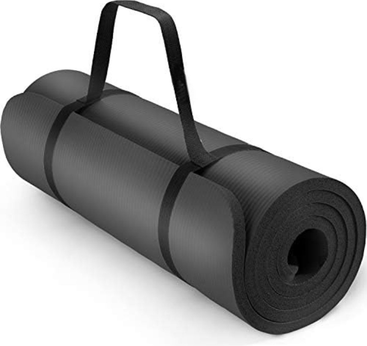 Yoga Mat Extra Dik - Fitness Mat Extra Dik - Zwart - 190x100x1.5 CM