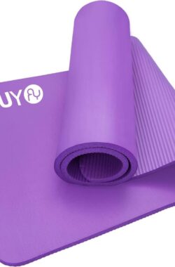 Yoga Mat Thick 183×61cm 15mm Thick NBR Exercise Mat Non-Slip Gymnastics Mat for Yoga Pilate Gym – with Yoga Bag