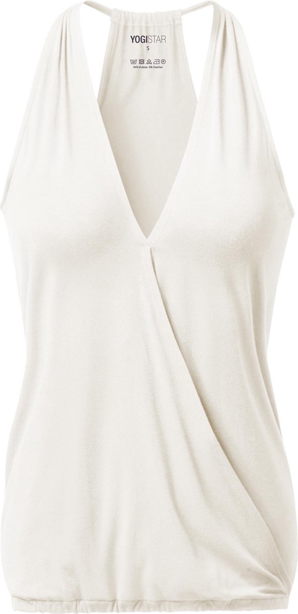 Yoga-Racerback V-Neck "ala" - ivory L Loungewear shirt YOGISTAR