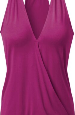 Yoga-Racerback V-Neck “ala” – raspberry L Loungewear shirt YOGISTAR