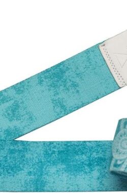 Yoga Strap – Luxueus Extra lang Super zacht Eco-gedrukt – Studio kwaliteit verstelbaar – Veilig stretchen en langer vasthouden – 240cm lang – Mandala Turquoise