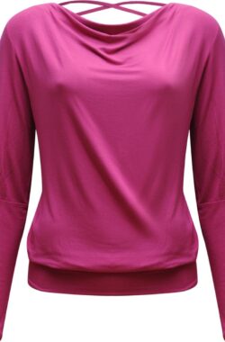 Yoga-longsleeve vloeiende shakti “ala” – framboos L Loungewear shirt YOGISTAR