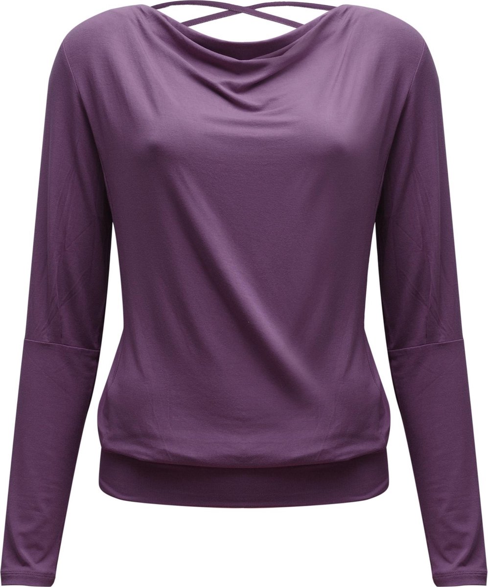 Yoga-longsleeve vloeiende shakti "ala" - vlierbes XS Loungewear shirt YOGISTAR