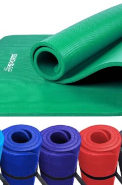 Yoga mat – Sport mat – Yoga mat extra dik – Yoga mat anti slip – Yoga matten – 1.5 kg – Rubber – Anti slip – Met schouderband – Exra dik – Groen – 190 x 80 x 1 cm