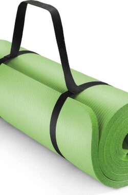 Yoga mat lichtgroen 1 cm dik, fitnessmat, pilates, aerobics