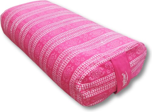 YogaStyles Bolster ovaal roze & wit