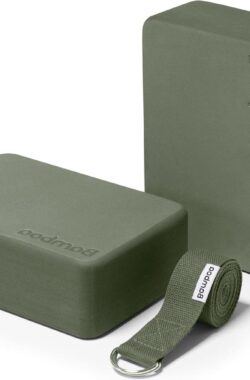 Yogablokken Set Groen – Ronde hoeken – EVA Foam – 2 Yoga Blokken – Gratis Yoga Riem yoga block wood