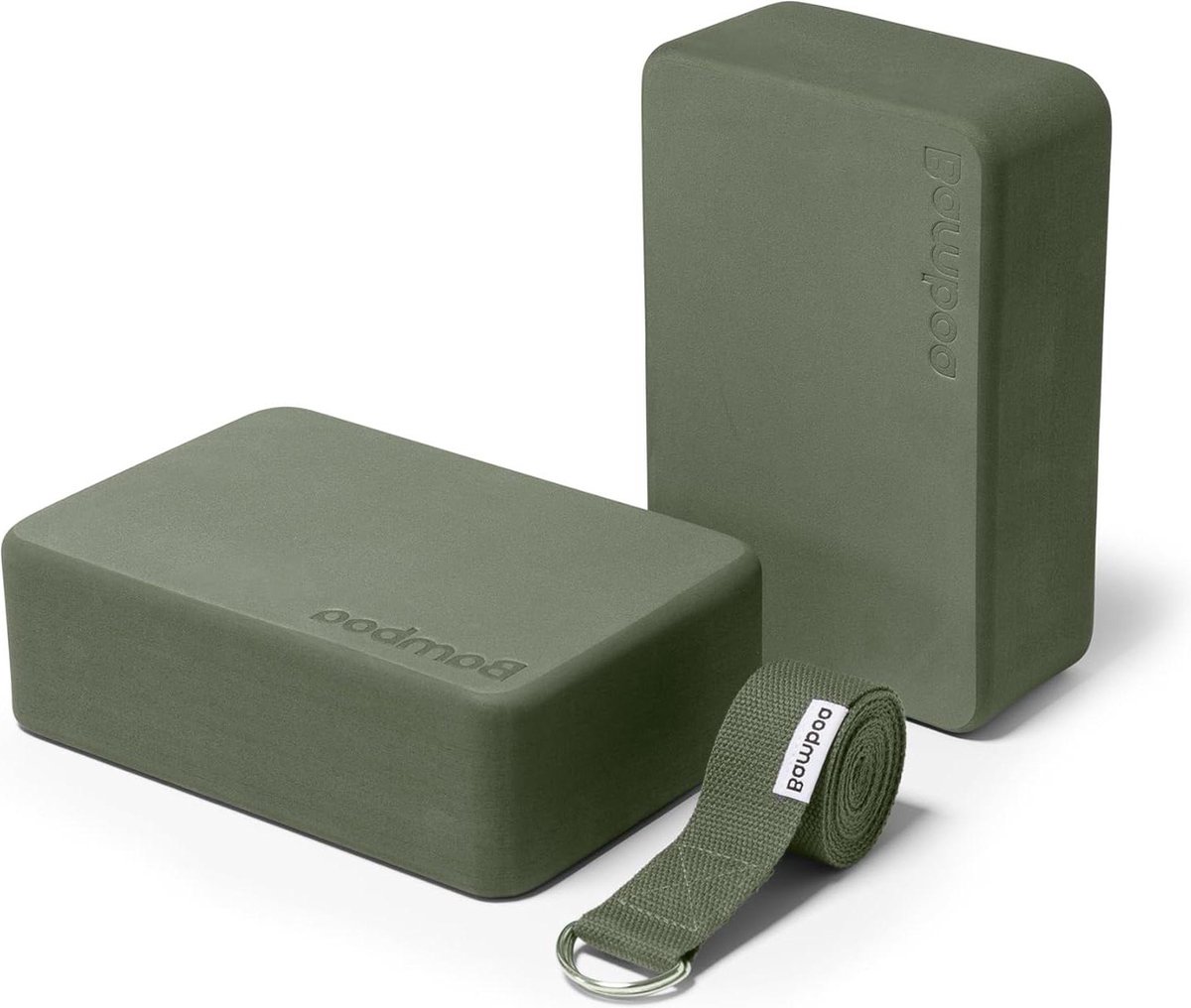 Yogablokken Set Groen - Ronde hoeken - EVA Foam - 2 Yoga Blokken - Gratis Yoga Riem yoga block wood