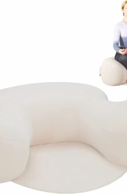 Yogakussen, meditatiekussen, opblaasbaar yogakussen, vloerkussen, meditatie-accessoires, yoga-bolster, verborgen ritssluiting, wasbare overtrek van katoen