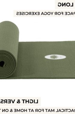 Yogamat Mudra Studio XL [5mm dik] – huidvriendelijk en getest op schadelijke stoffen – voor beginners en gevorderden – professionele mat voor yoga, pilates, sport en training – extra lang