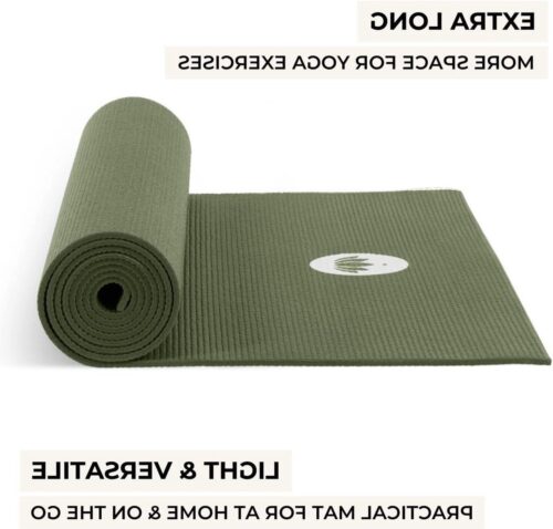 Yogamat Mudra Studio XL [5mm dik] - huidvriendelijk en getest op schadelijke stoffen - voor beginners en gevorderden - professionele mat voor yoga, pilates, sport en training - extra lang