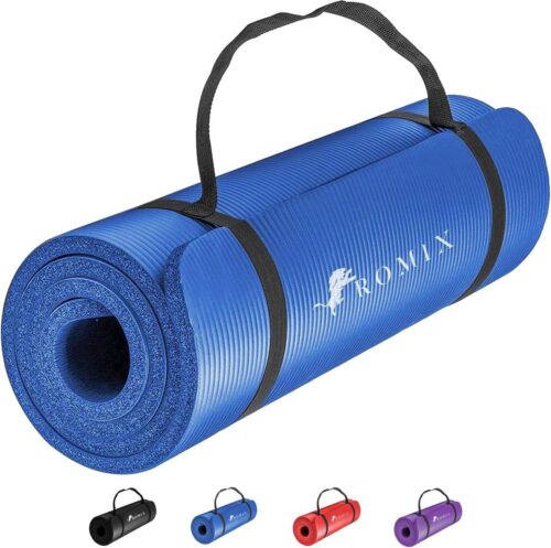 Yogamat, antislip, 180 cm x 60 cm, 10 mm dikke gymnastiekmat, milieuvriendelijk, zacht schuim, sportmat voor mannen, dames, pilates, meditatie, training, sport, thuis, fitnessstudio, buiten,