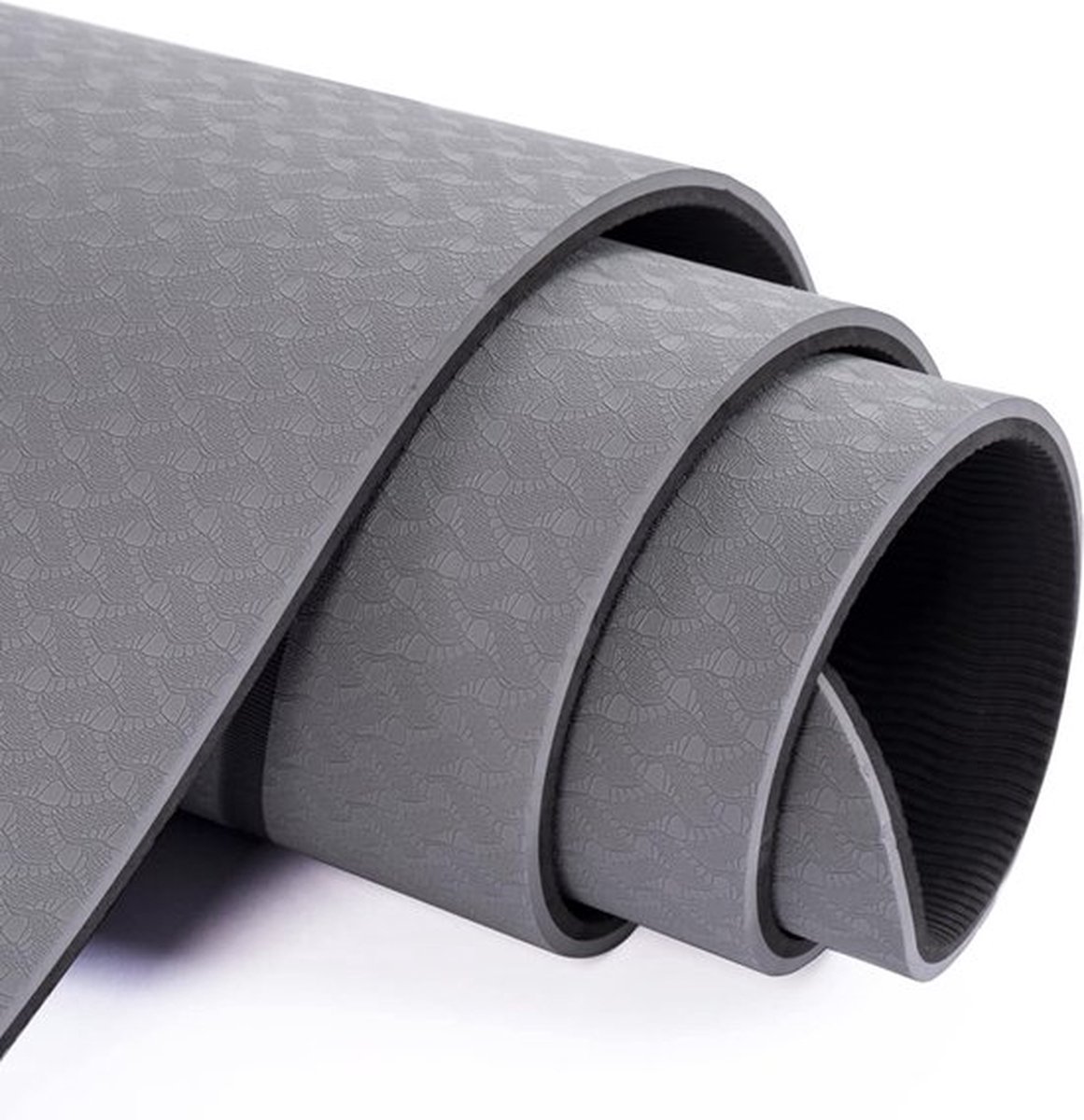 Yogamat antislip gymnastiekmat TPE fitnessmat voor yoga Oefenmat met draagriem sportmat 183 cm x 61 cm x 0,6/0,8 cm