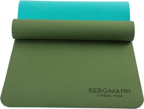 Yogamat met draagriem, TPE fitnessmat, antislip, milieuvriendelijke oefenmat, sportmat voor yoga, pilates en thuistraining, 183 x 61 x 0,6 cm