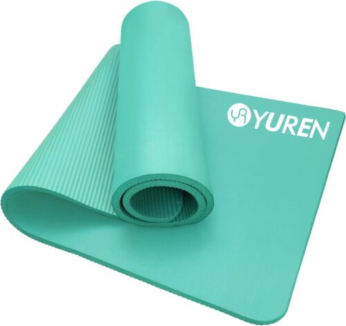 Yogamat, sportmat, 183 x 61 x 1,5 cm, NBR, fitnessmat, extra dik, antislip, voor yoga, gym, pilates, met yoga-tas