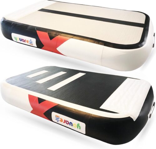 YouAreAir AirBoard Pro 4.0 | 70x100 cm - 15cm dik | Compleet | Verleng je AirTrack - Maak verschillende trainings-opstellingen | 1m ware springplank gymnastiek | 1x0,7x0,15 M fitness mat opblaasbaar | turnmat met pomp