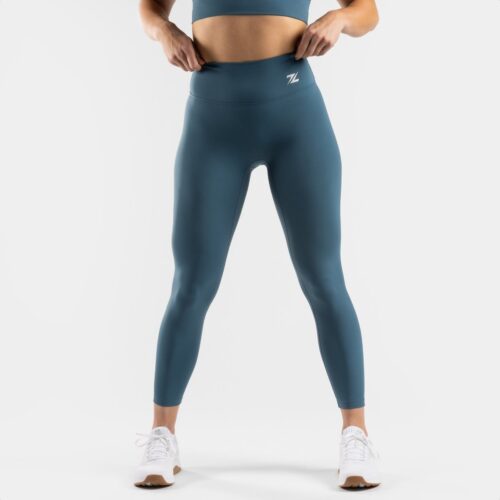 ZEUZ Sport Legging Dames High Waist - Sportkleding & Sportlegging Squat Proof - Fitness & Crossfit - Hardloopbroek, Yoga Broek - 70% Nylon & 30% Elastaan - Blauw - Maat XXL