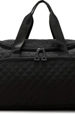 Zwarte Luxe Sporttas – Reistas – Weekendtas – Grote capaciteit – Lichtgewicht – Duffel Bag – Verstelbare schouderriem – Hendig – Schoenenvak – Waterafstotend – Handbagage Tas -Yogatas